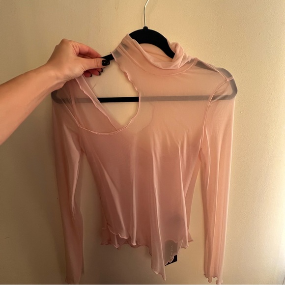Blouse top NEW see through, mesh, cut out - Picture 3 of 5